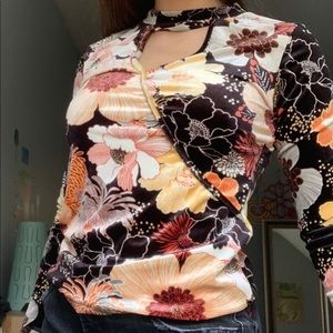 Vintage velvet blouse